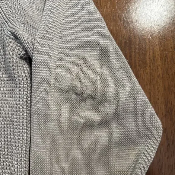 Tommy Bahama Coastal Shores 1/2 Zip Sweater Gray Knit 100% Cotton Size Large - Picture 3 of 11